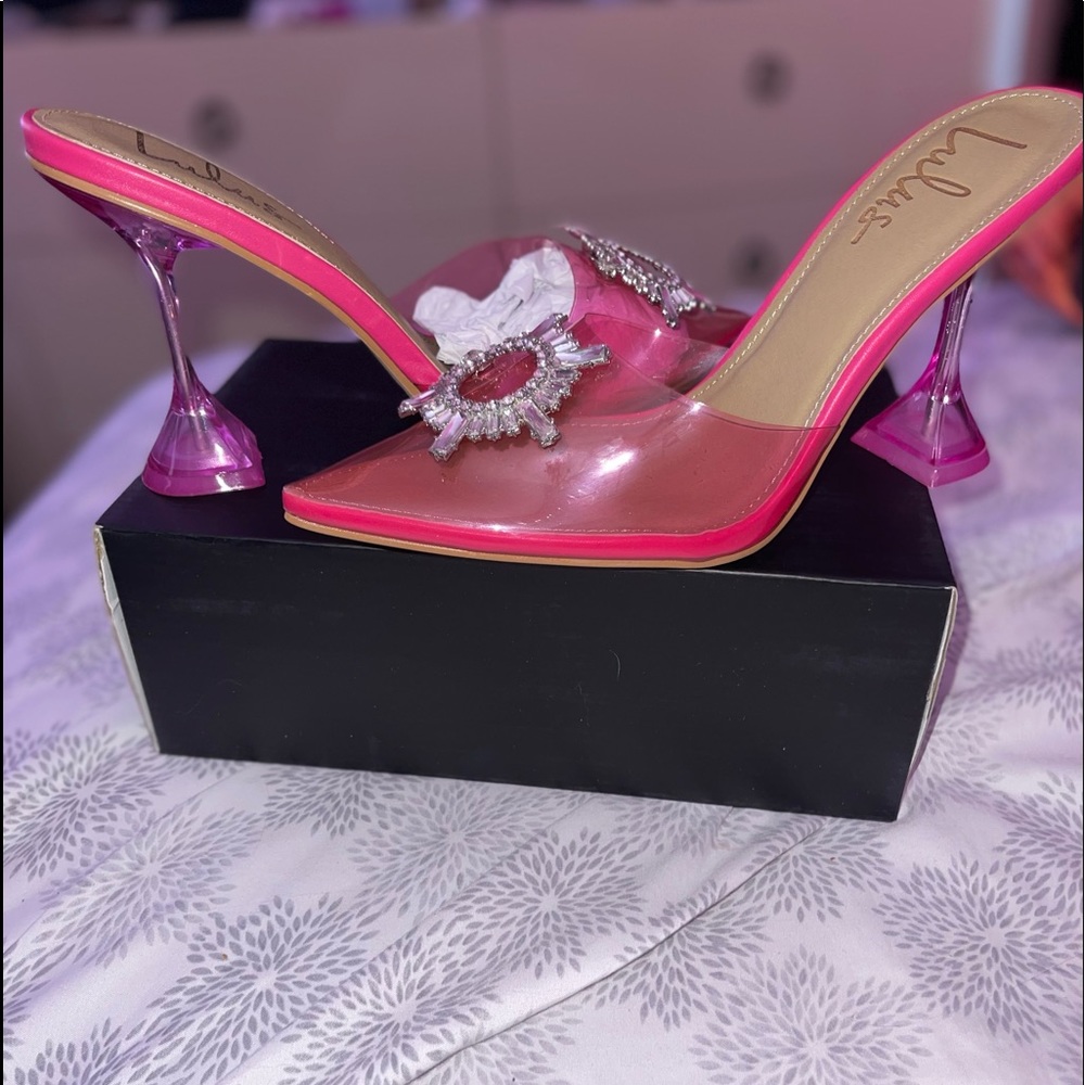 Rhinestone Pointed-Toe Heels